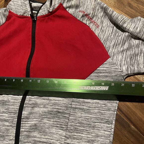 Gymshark Jacket Hoodie Zip Up Raglan Colorblock Athletic Pump Cover Womens XL - Picture 5 of 8